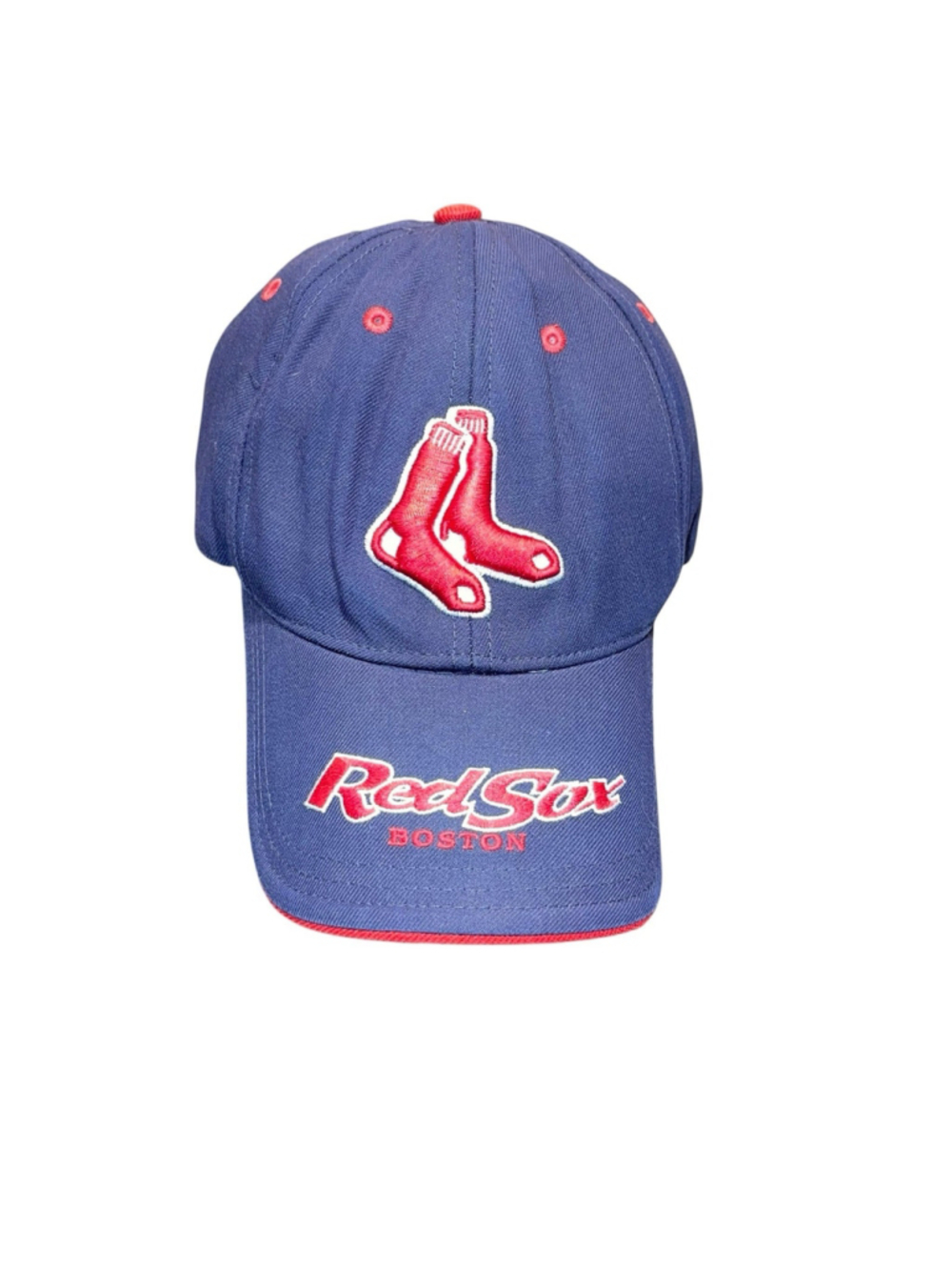 Boston Red Sox Vintage Baseball Capβ Navy Red Embroidered Logo Large Flawed READ
